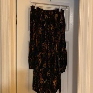 Off the shoulder patterned dress